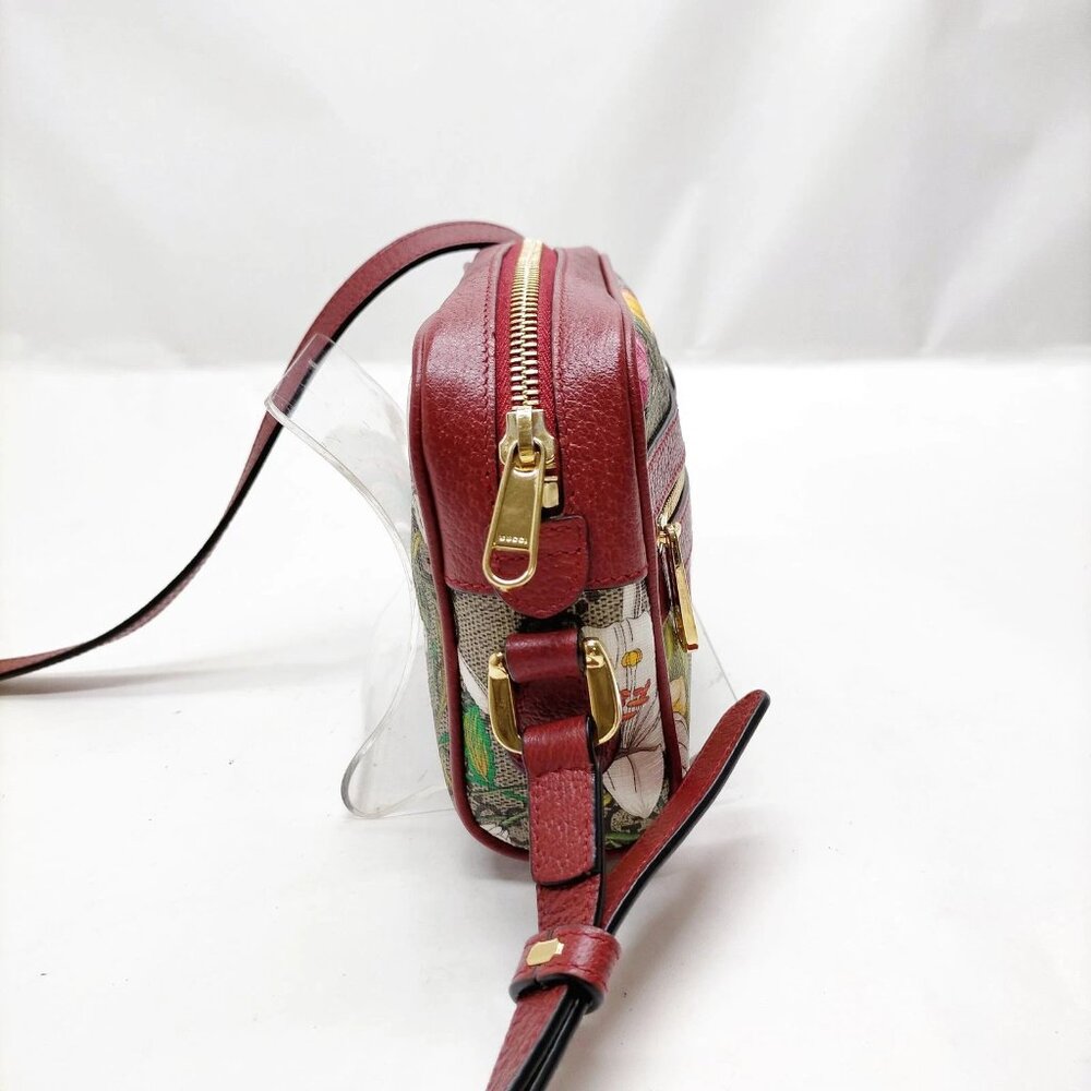 Authentic Gucci Sherry Line Red PVC Crossbody Bag mn568-022626 - Picture 4 of 16